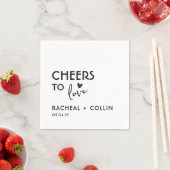 Basic Minimalistisch Simple Modern Chears Heart Na Serviette (Beispiel)