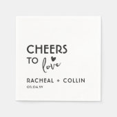 Basic Minimalistisch Simple Modern Chears Heart Na Serviette (Vorderseite)