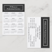 Basic mit Dunkelgrau 2011 CALENDAR Business Cards Visitenkarte (Vorne/Hinten)