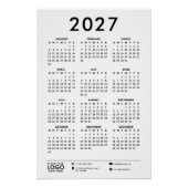Basic Modern 2027 Firmenlogo-Kalender Poster (Vorderseite)
