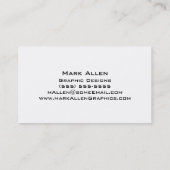 Basic Modern Black Triangle Monogram Visitenkarte (Rückseite)