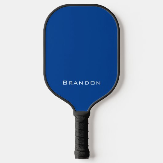 Basic Modern Dark Navy Blue Monogram Pickleball Schläger (Vorderseite)