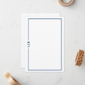 Basic Monogram #1 Flat Note Card Mitteilungskarte (Vorderseite/Rückseite Beispiel)