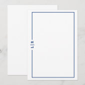 Basic Monogram #1 Flat Note Card Mitteilungskarte (Vorne/Hinten)