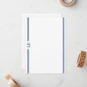 Basic Monogram #3 Flat Note Card Mitteilungskarte (Vorderseite/Rückseite Beispiel)