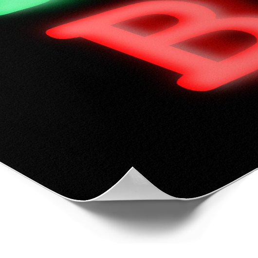 Basic Neon on Black Imaginary Bar poster 16 x 20 (Ecke)