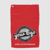 Basic Office Business Logo mit Kontaktinformatione Golfhandtuch (Vorderseite)