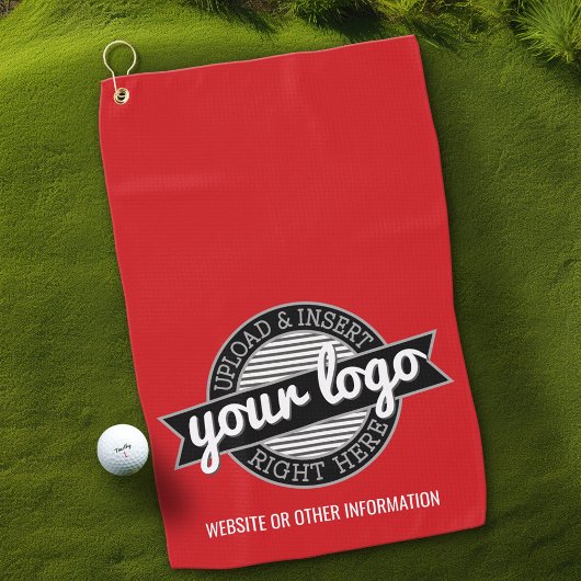 Basic Office Business Logo mit Kontaktinformatione Golfhandtuch