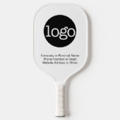 Basic Office Business Logo & Text CAN EDIT Farben Pickleball Schläger (Vorderseite)