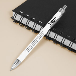 Basic Office-Firmenlogo mit 3 Zeilen Text-Bl Kugelschreiber