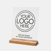 Basic Office-Firmenlogo mit Kontaktinformationen Acrylschild (Winkel)
