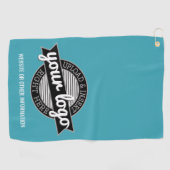 Basic Office-Firmenlogo mit Kontaktinformationen b Golfhandtuch (Horizontal)