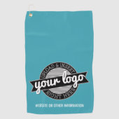 Basic Office-Firmenlogo mit Kontaktinformationen b Golfhandtuch (Vorderseite)