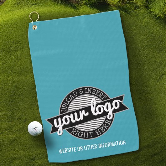 Basic Office-Firmenlogo mit Kontaktinformationen b Golfhandtuch