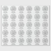 Basic Office-Firmenlogo mit Kontaktinformationen Geschenkpapier (Flach)