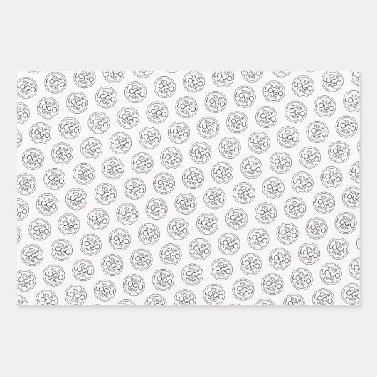 Basic Office-Firmenlogo mit Kontaktinformationen Geschenkpapier Set (Vorderseite 2)