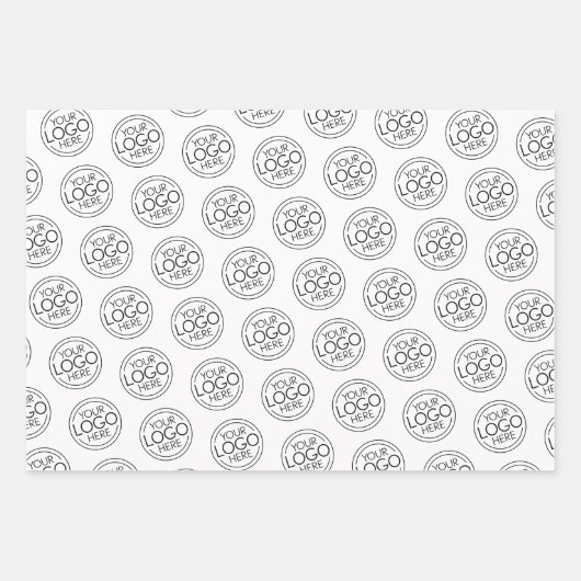 Basic Office-Firmenlogo mit Kontaktinformationen Geschenkpapier Set (Vorderseite)