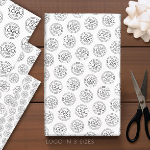 Basic Office-Firmenlogo mit Kontaktinformationen Geschenkpapier Set