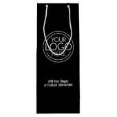 Basic Office-Firmenlogo mit Kontaktinformationen Geschenktüte Für Weinflaschen (Rückseite)