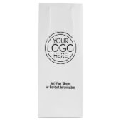 Basic Office-Firmenlogo mit Kontaktinformationen Geschenktüte Für Weinflaschen (Vorderseite)