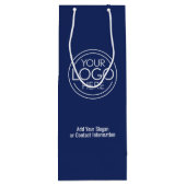 Basic Office-Firmenlogo mit Kontaktinformationen Geschenktüte Für Weinflaschen (Rückseite)