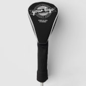 Basic Office-Firmenlogo mit Kontaktinformationen Golf Headcover (Vorderseite)