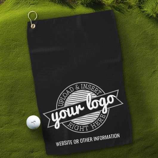 Basic Office-Firmenlogo mit Kontaktinformationen Golfhandtuch