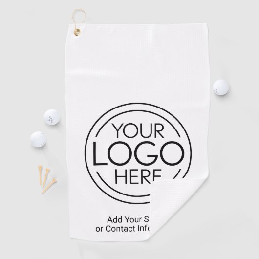 Basic Office-Firmenlogo mit Kontaktinformationen Golfhandtuch (Insitu)