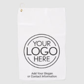 Basic Office-Firmenlogo mit Kontaktinformationen Golfhandtuch (Vorderseite)