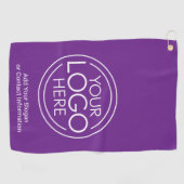 Basic Office-Firmenlogo mit Kontaktinformationen Golfhandtuch (Horizontal)