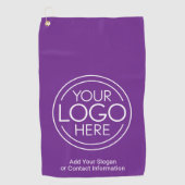 Basic Office-Firmenlogo mit Kontaktinformationen Golfhandtuch (Vorderseite)