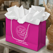 Basic Office-Firmenlogo mit Kontaktinformationen Große Geschenktüte