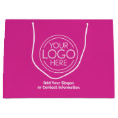 Basic Office-Firmenlogo mit Kontaktinformationen Große Geschenktüte (Vorderseite)