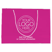 Basic Office-Firmenlogo mit Kontaktinformationen Große Geschenktüte (Rückseite)