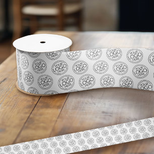 Basic Office-Firmenlogo mit Kontaktinformationen Satinband