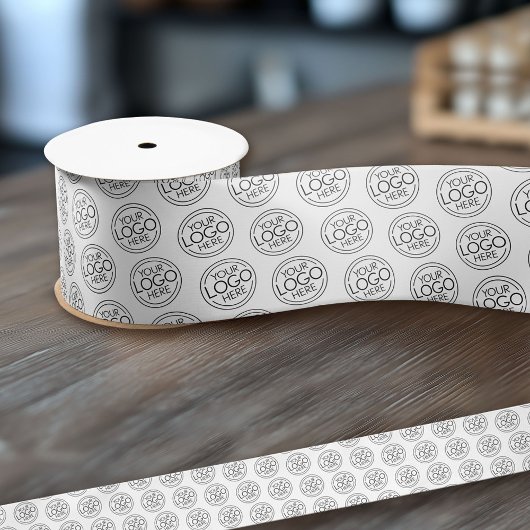 Basic Office-Firmenlogo mit Kontaktinformationen Satinband