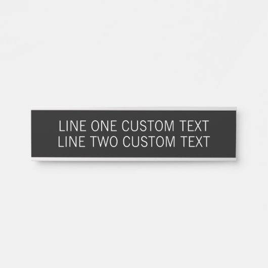 Basic Office mit 2 Textlinien - Schwarz-weiß Türschild (Vorderseite )