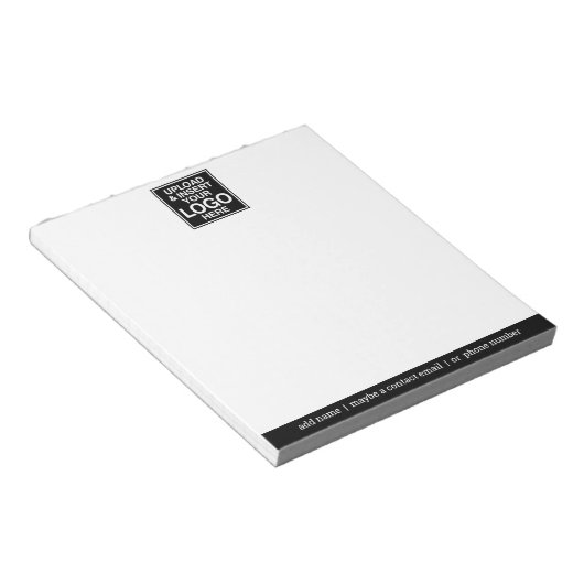 Basic Office mit Firmenlogo und Kontaktinformation Notizblock (angewinkelt)