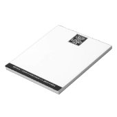 Basic Office mit Firmenlogo und Kontaktinformation Notizblock (Rotiert)