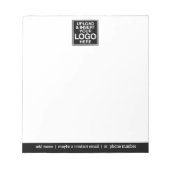 Basic Office mit Firmenlogo und Kontaktinformation Notizblock (Vorderseite)