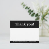 Basic Office- oder Business-Logo Dankeskarte (Stehend Vorderseite)