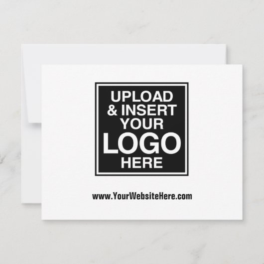 Basic Office- oder Business-Logo Dankeskarte (Rückseite)