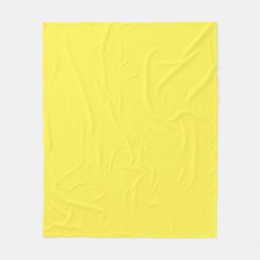 Basic One Color Lemon Yellow Fleecedecke (Vorderseite)