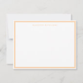Basic Peach Border Personalized Note Card Mitteilungskarte (Vorderseite)