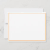 Basic Peach Border Personalized  Note Card Mitteilungskarte (Rückseite)