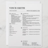 Basic Professional Resume Template Design Trendy 1 Briefbogen (Vorderseite)
