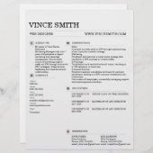 Basic Professional Resume Template Design Trendy 1 Briefbogen (Vorne/Hinten)