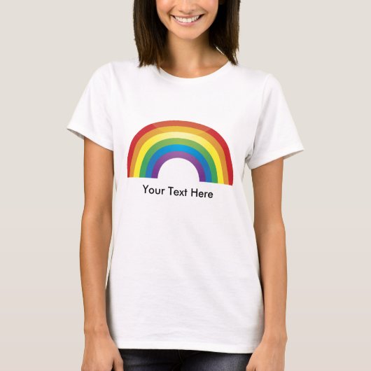 Basic Rainbow T-Shirts - Benutzerdefiniert, Person (Vorderseite)