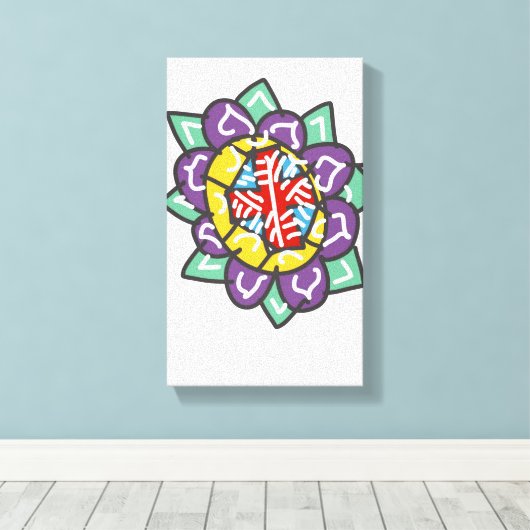 Basic sacred mandala leinwanddruck (Insitu (Holzboden))