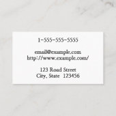 Basic & Schlicht Advocate Business Card Visitenkarte (Rückseite)